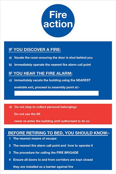 fire action notices 