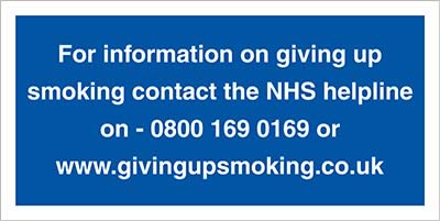 Smoking regulation signs